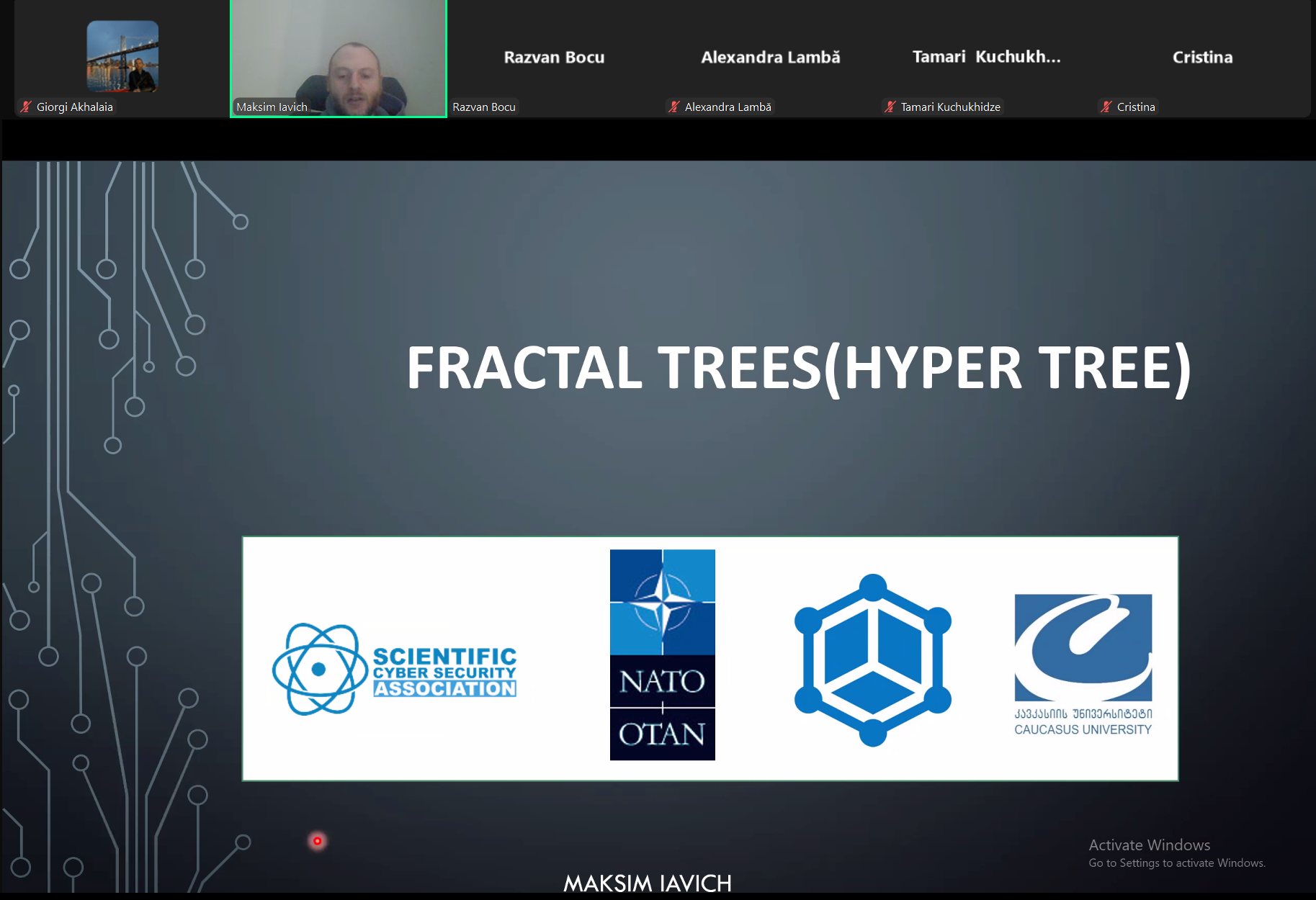 Professor Maksim Iavich Presents a Seminar on Fractal Trees (Hyper Trees)
