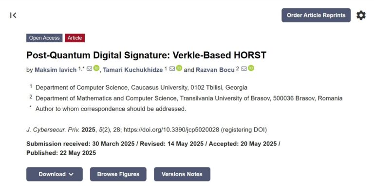 Read more about the article First Scientific Output from NATO SPS Project: Post-quantum Digital Signature using Verkle Trees