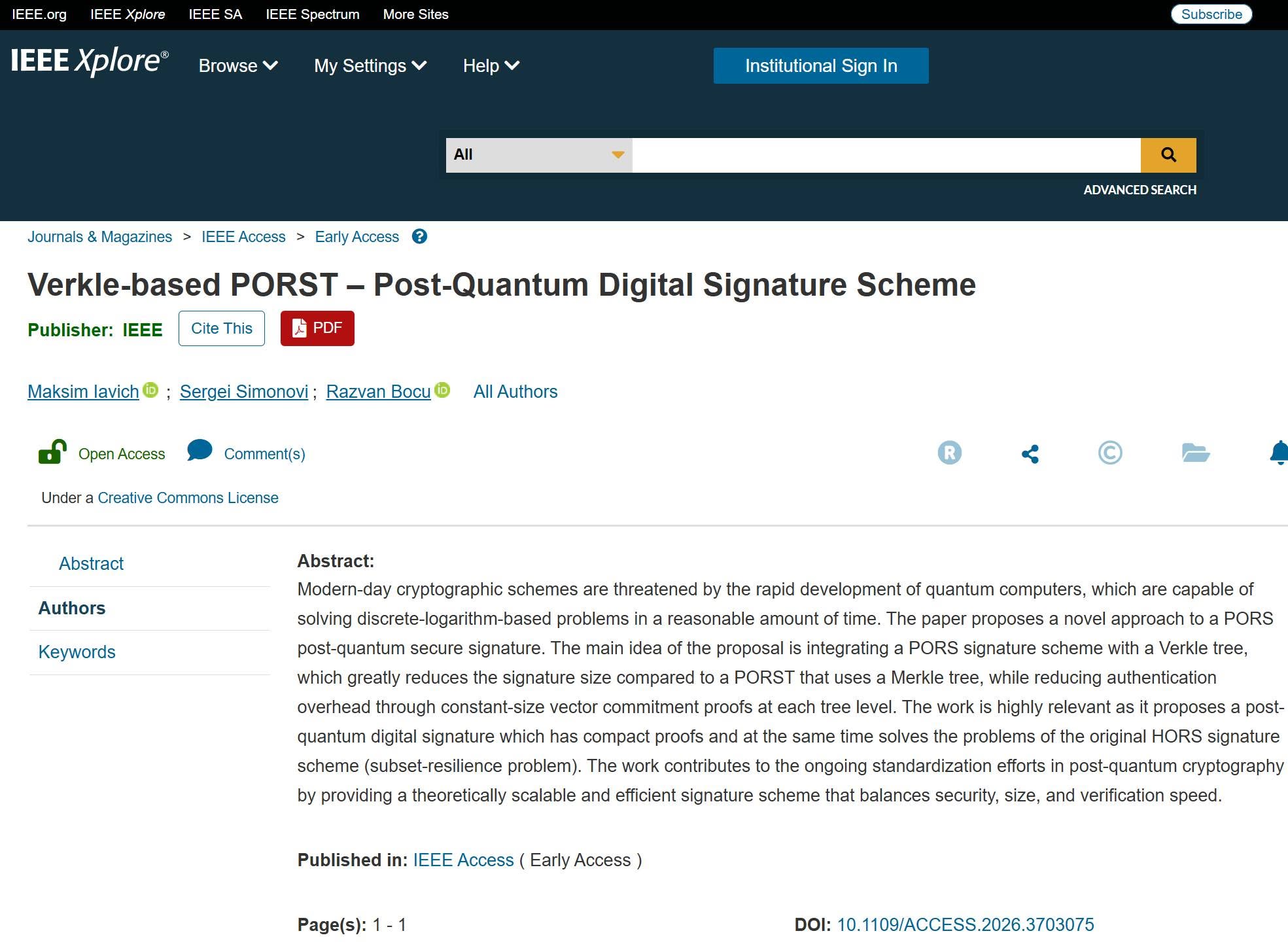 Read more about the article New Scientific Publication in the Framework of the NATO SPS Project