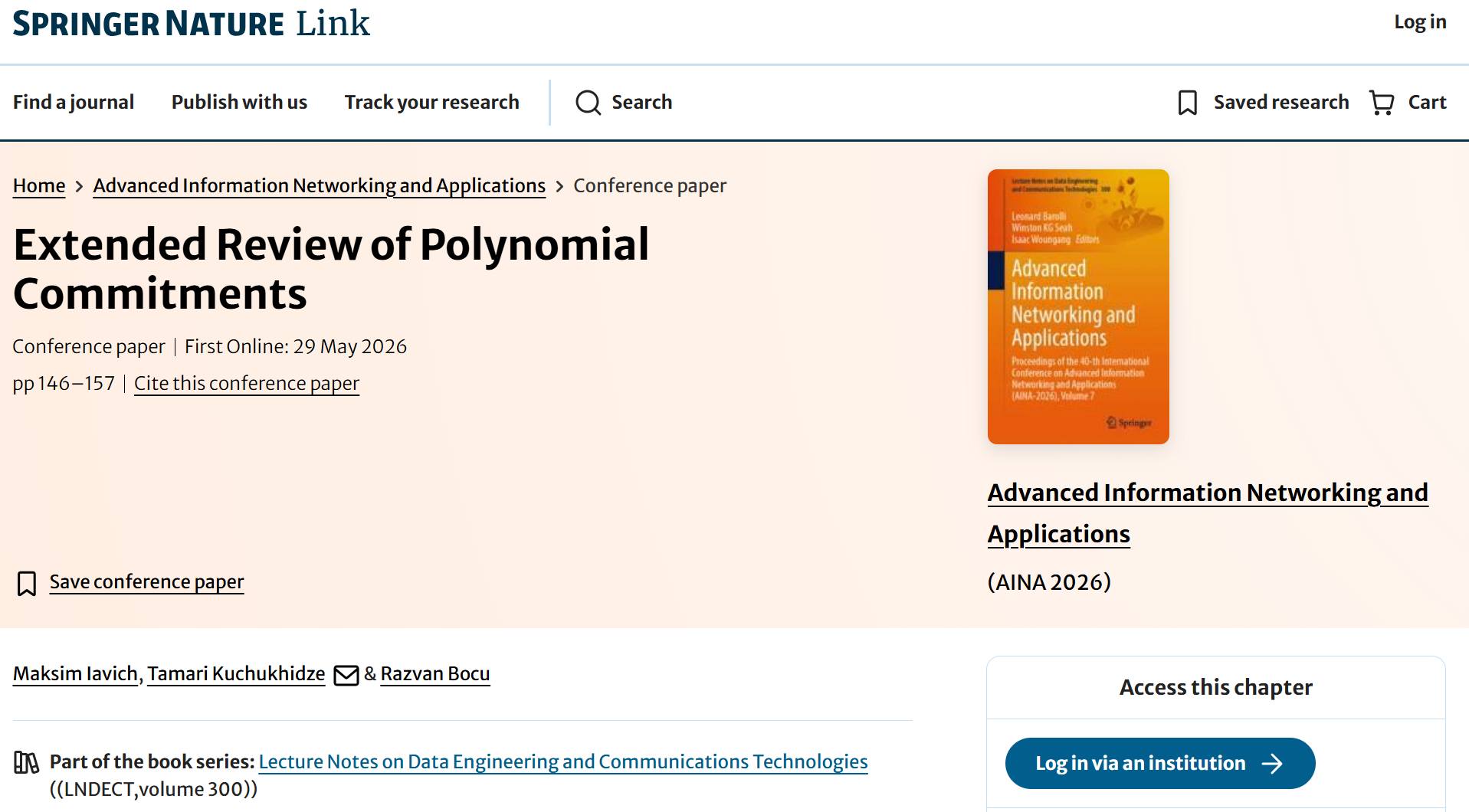 A new scientific publication has been released: “Extended Review of Polynomial Commitments”